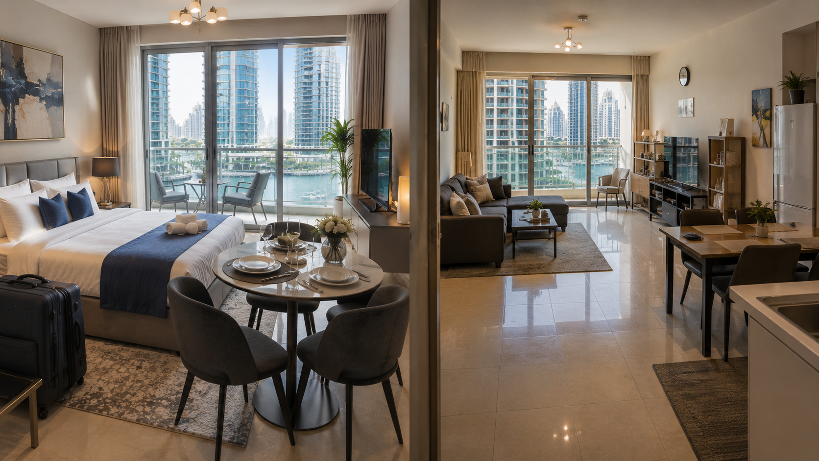Dubai short term and long term rental apartment investment comparison