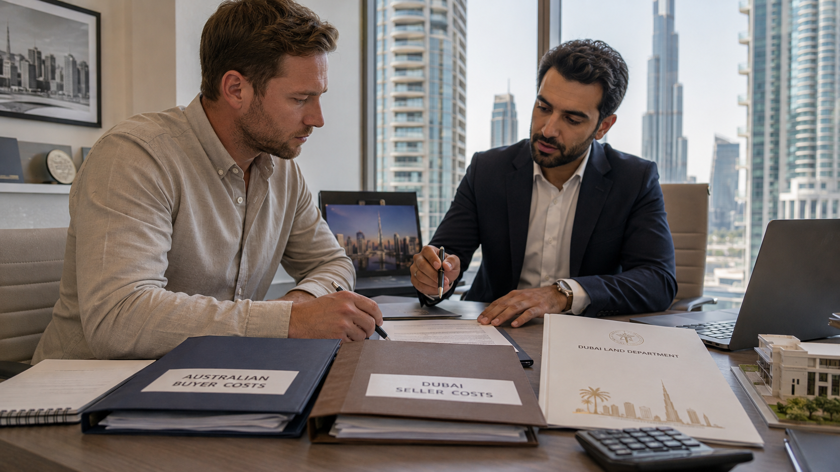 Dubai DLD property transfer fee and buyer seller transaction comparison