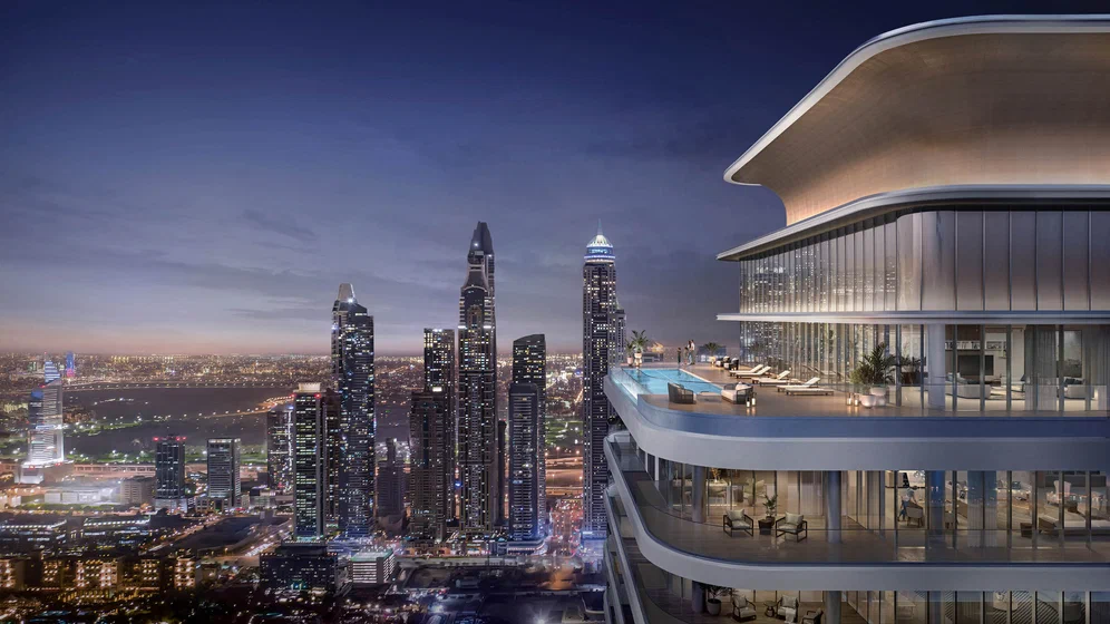 Luxury Dubai penthouse view at night showing premium property opportunities for Australians buying property in Dubai.